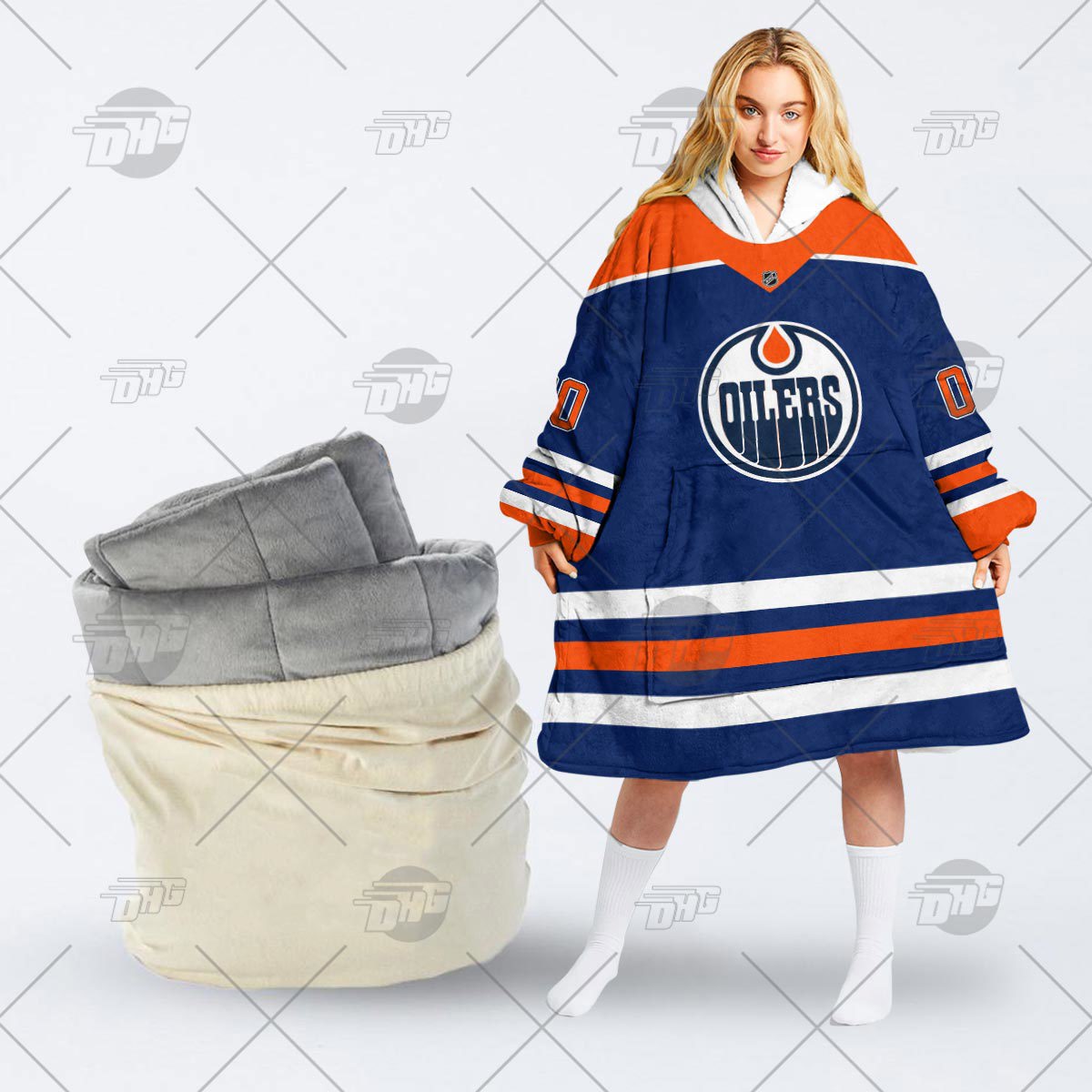 Oodie Cozy Hockey Jersey Dress Chic & Comfortable