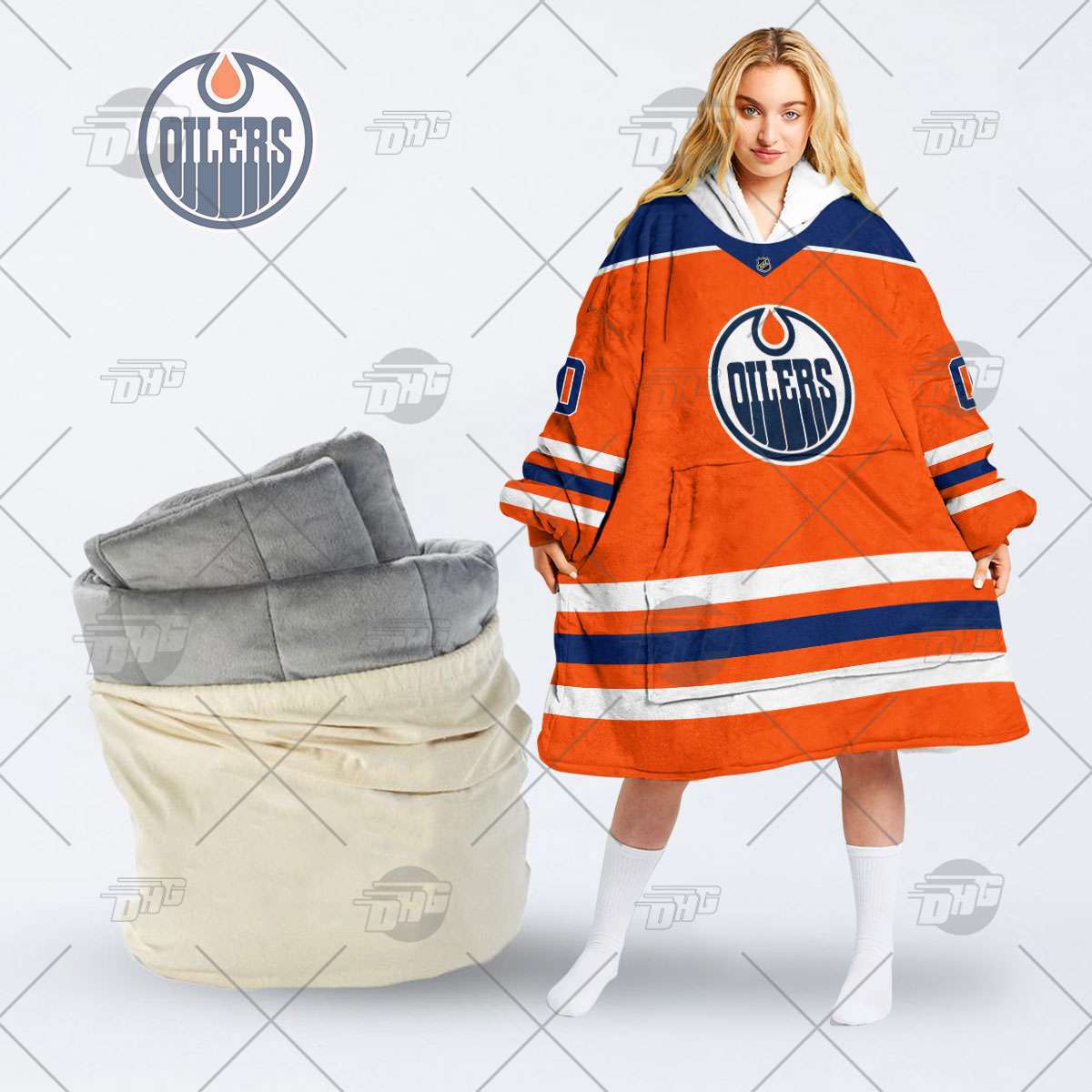Oodie NHL Edmonton Oilers Jersey Hoody