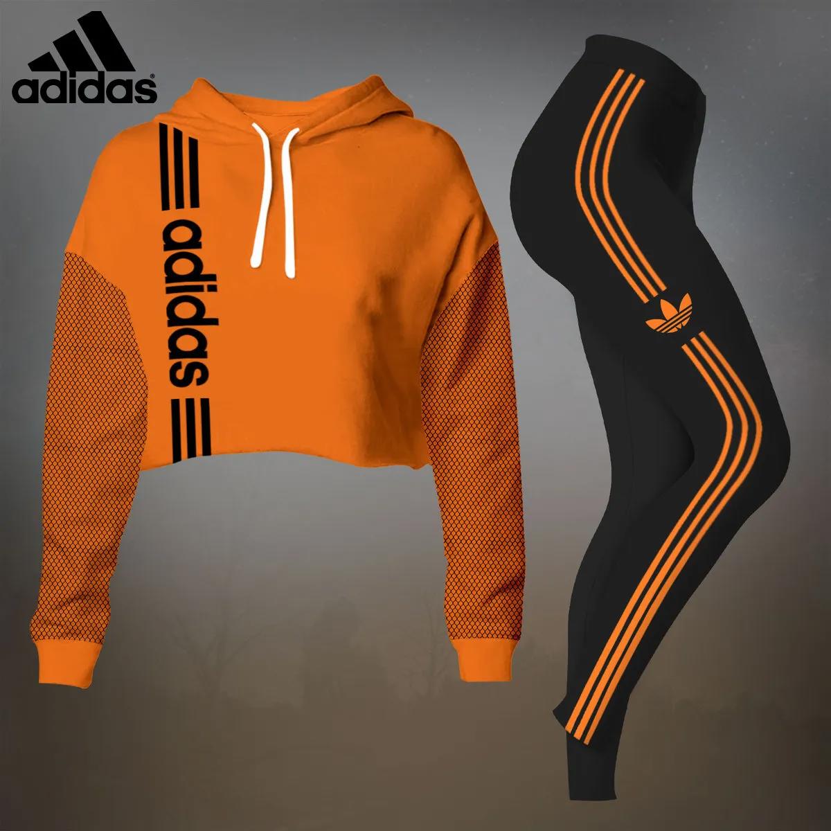 Orange Adidas Bold Cropped Tracksuit