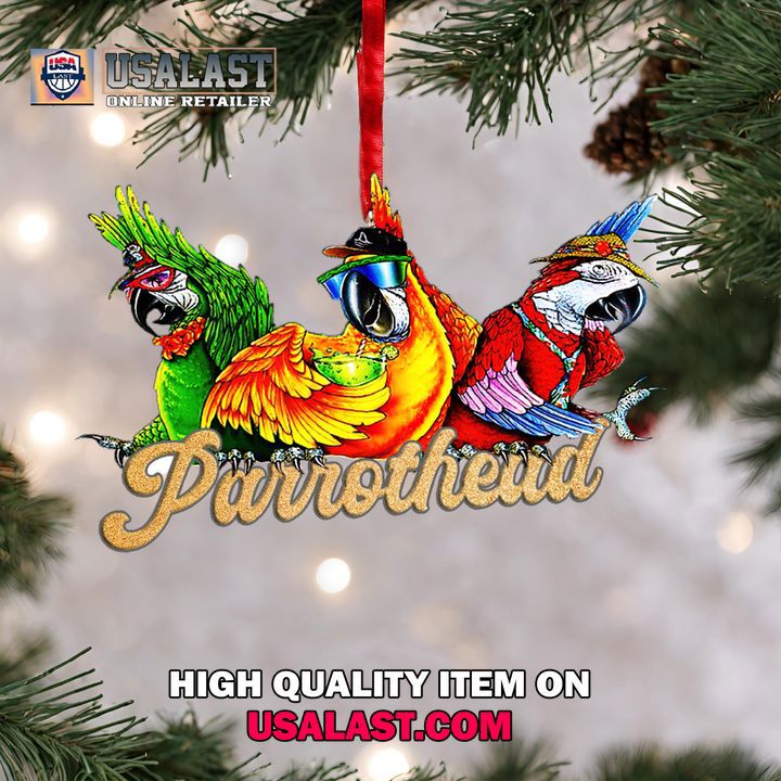 Parrothead Statement Ornament in Vibrant Colors