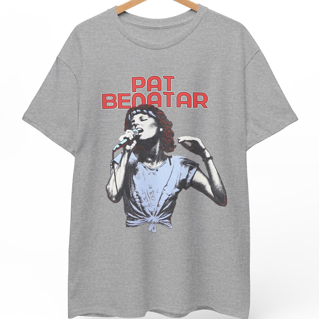 Pat Benatar Iconic T-Shirt 3D Gray Graphic Tee