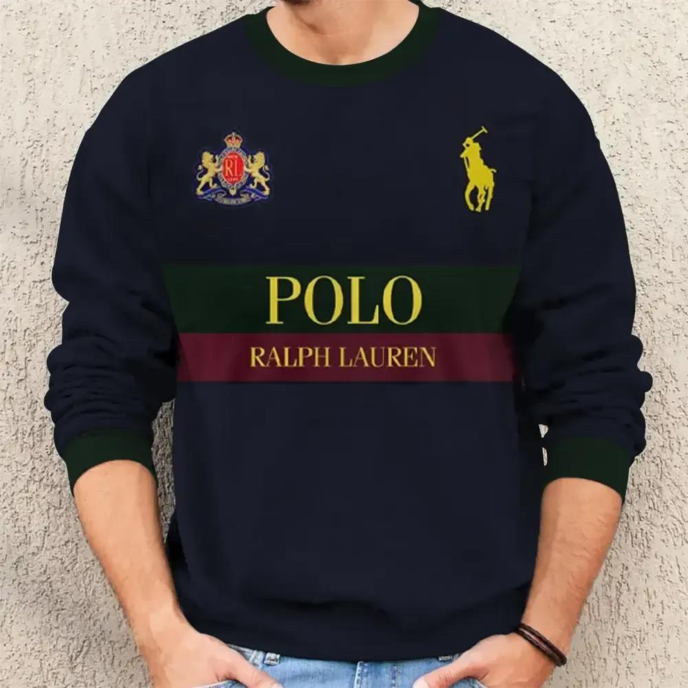 Polo Ralph Lauren Luxe Striped Navy Sweatshirt