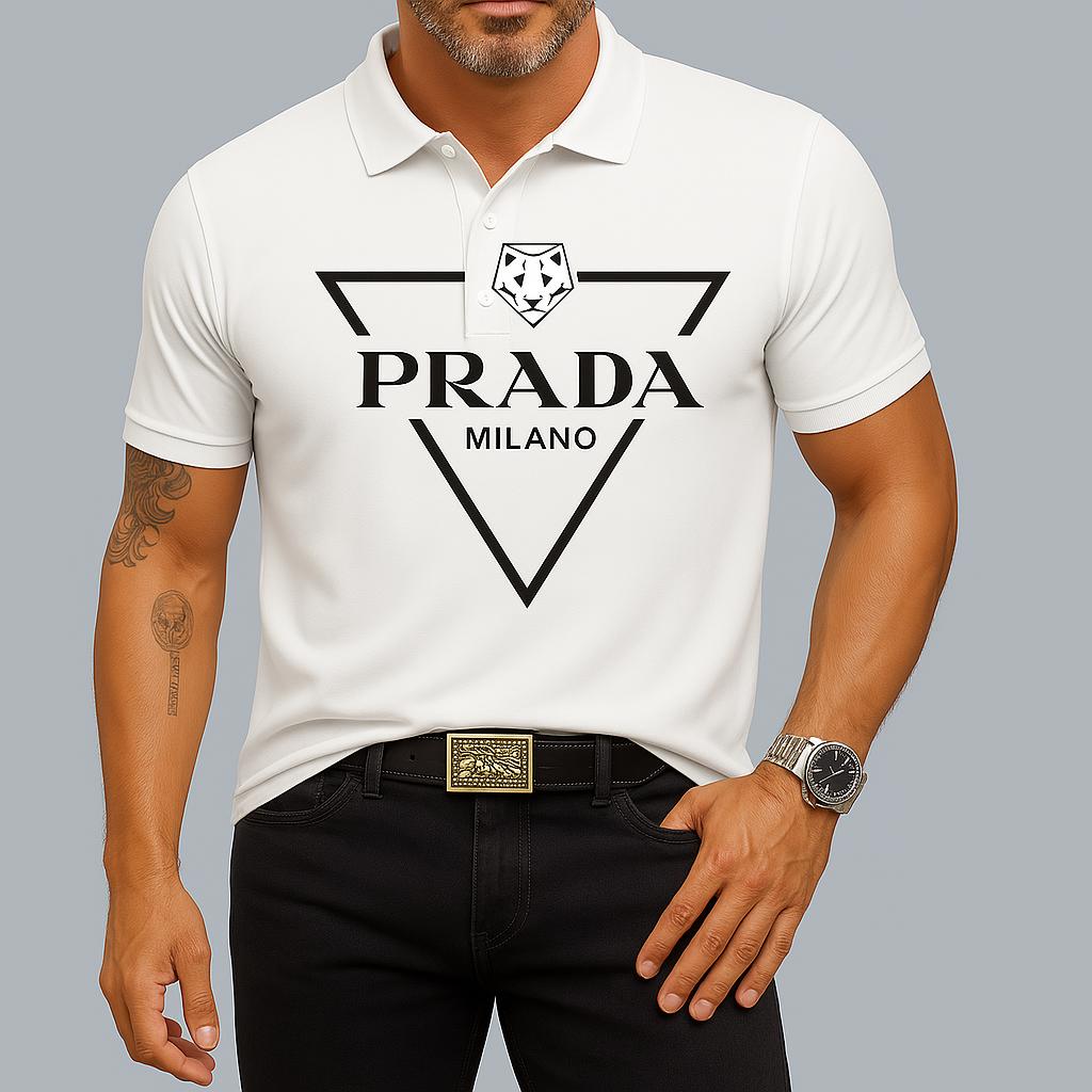 Prada Milano White Polo Shirt