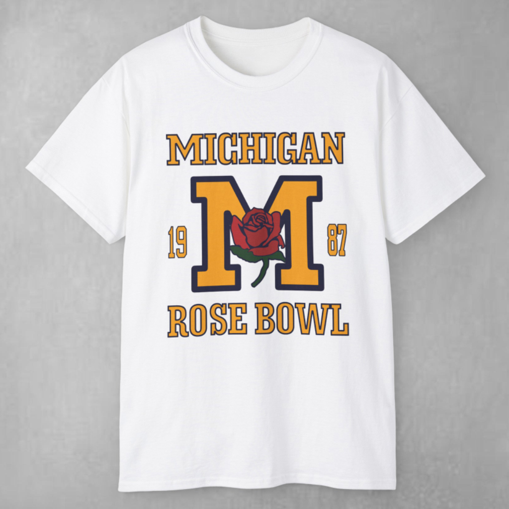 Premium Michigan Rose Bowl T-Shirt 3D | Chic and Bold