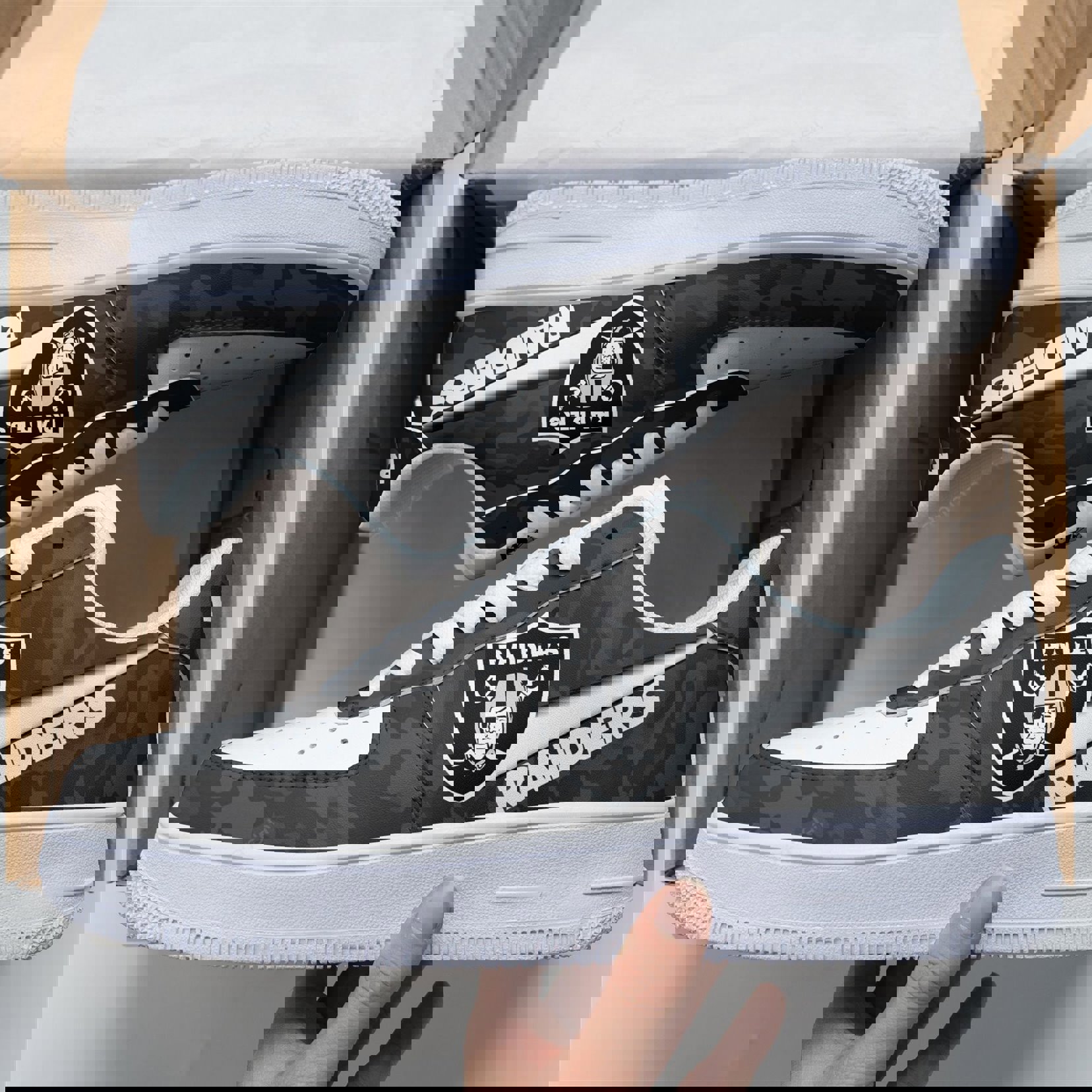 Raiders AF 1 Sneaker Camo Statement Shoe