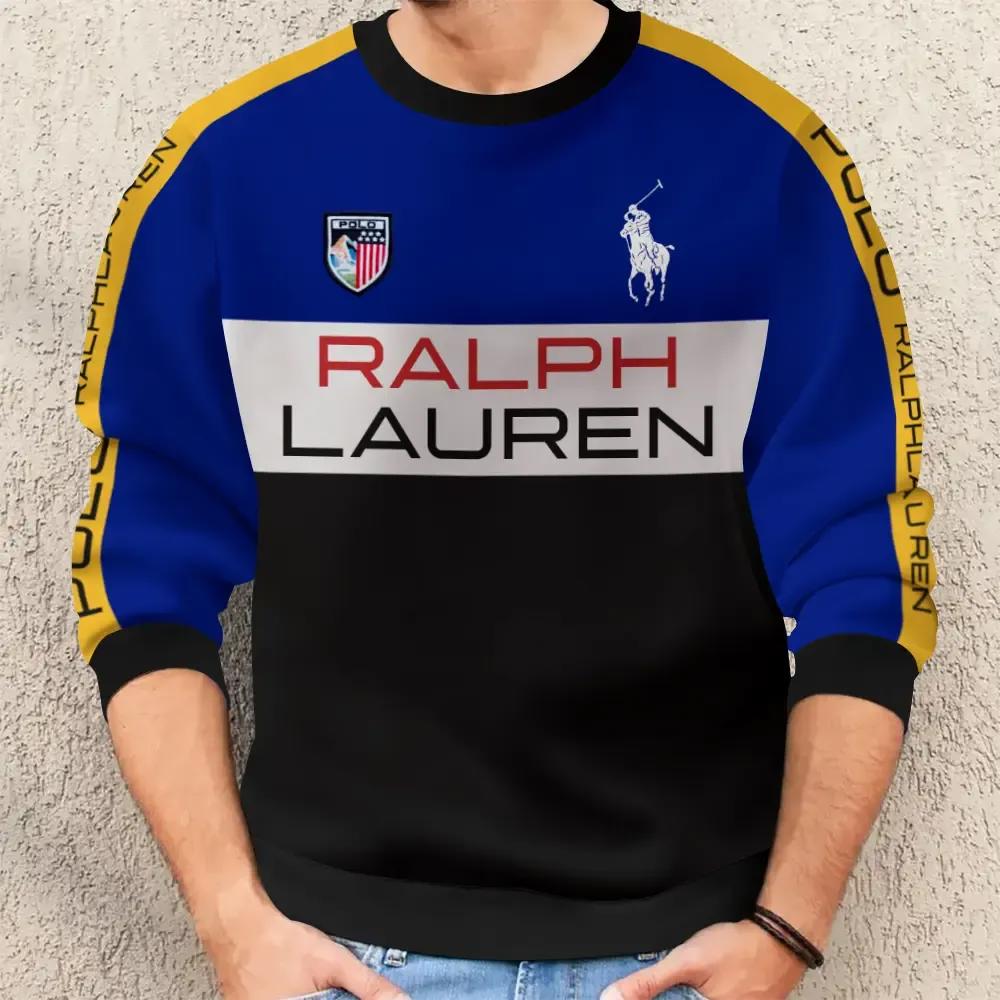 Ralph Lauren Bold Color Block Luxury Sweatshirt