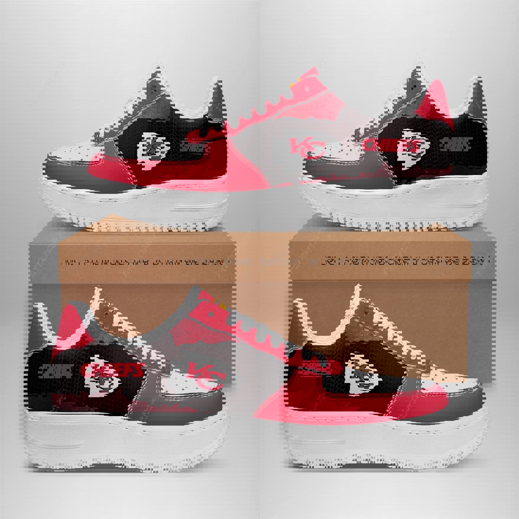 Red and Black AF 1 Sneaker for Stylists
