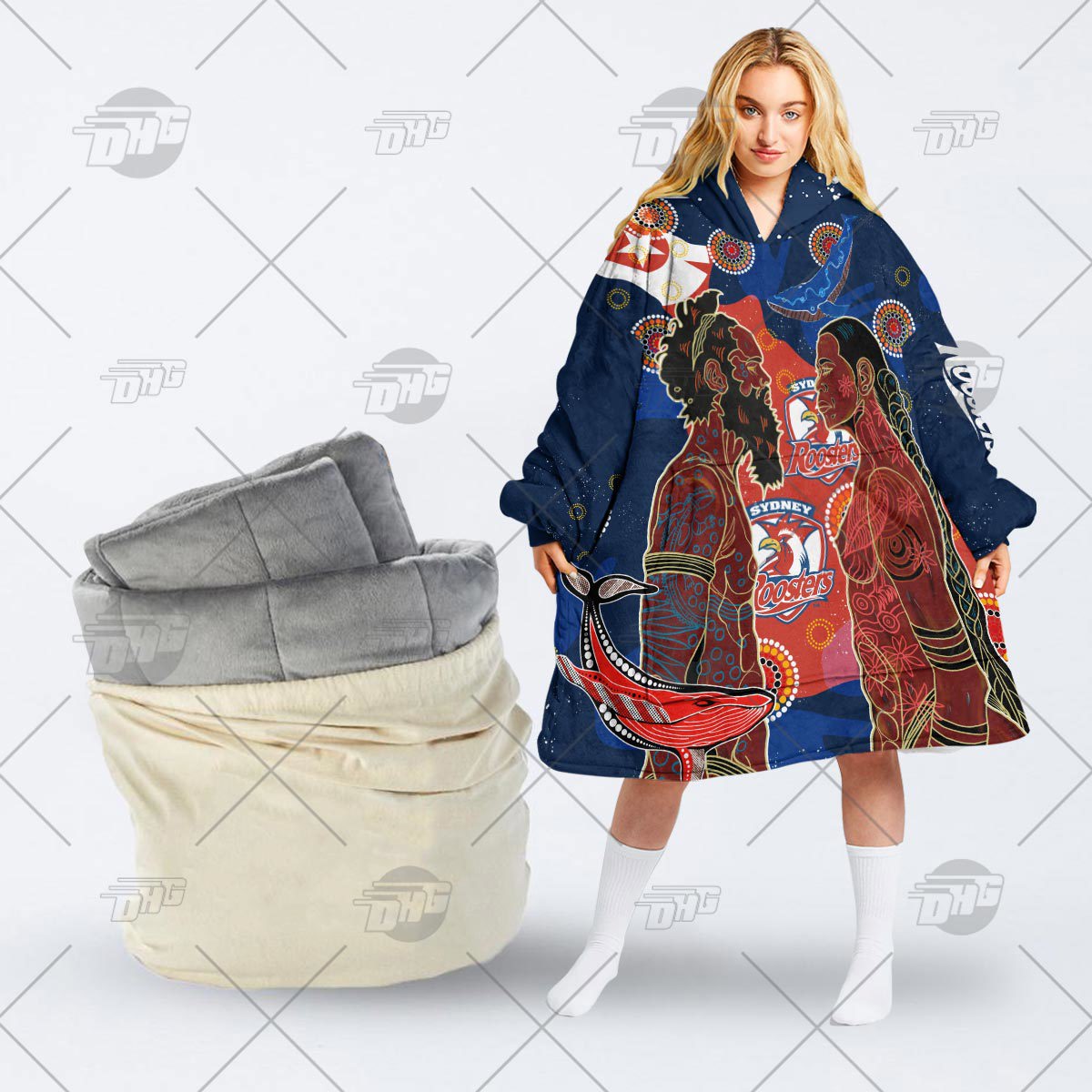 Royal Sydney Roosters Statement Hoodie Blanket Oodie