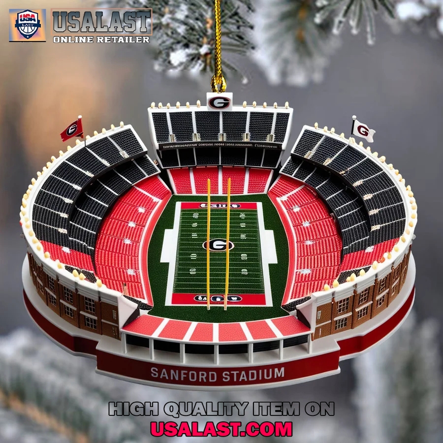 Sanford Stadium Ornaments Statement Iconic UGA Football Field Design