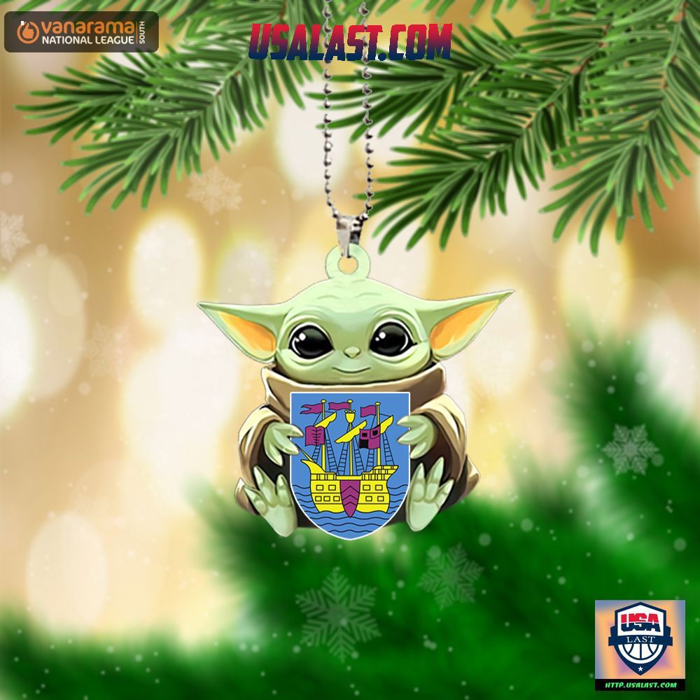 Star Wars Iconic Baby Yoda Ornament with Custom Coat of Arms