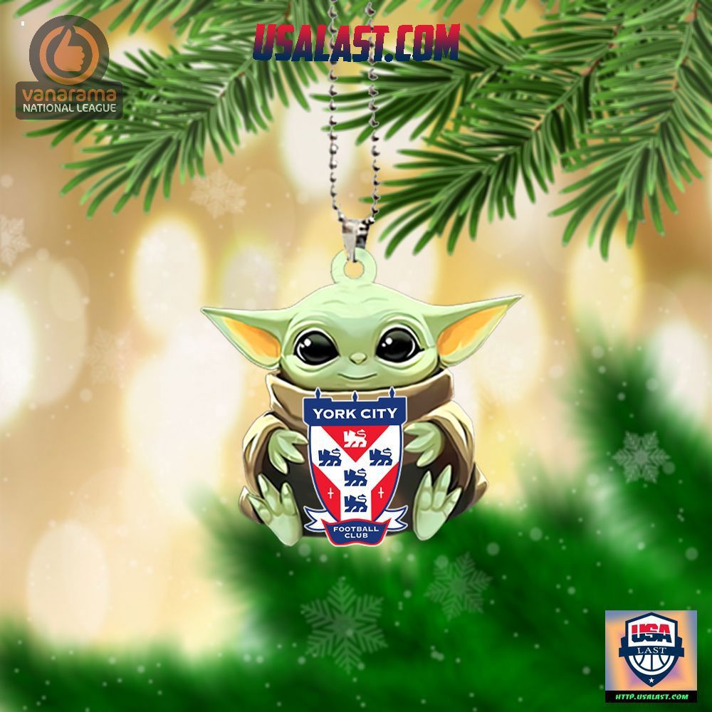 Star Wars York City Football Club Baby Yoda Ornament