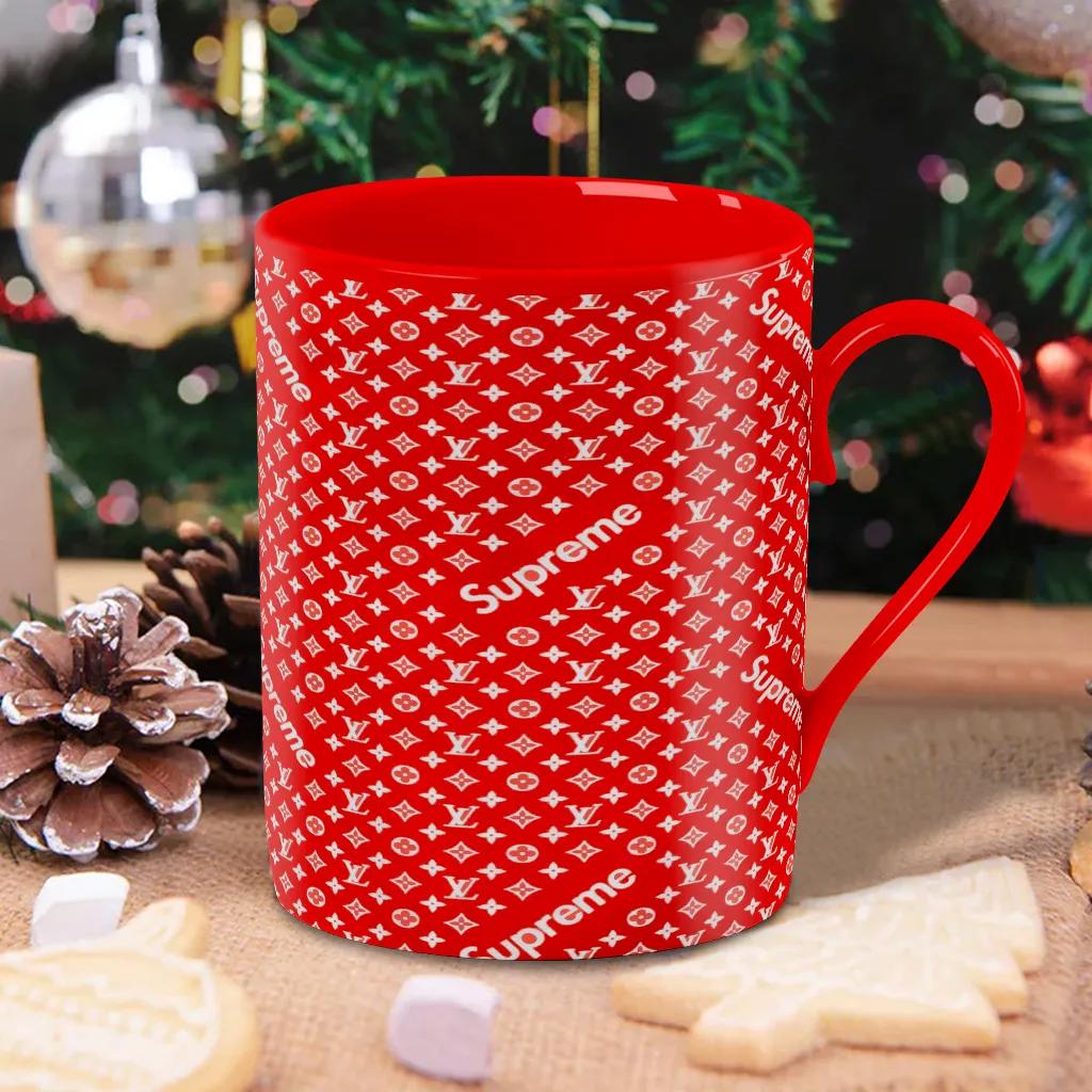 Supreme Monogram Red Mug Chic Holiday Gifting