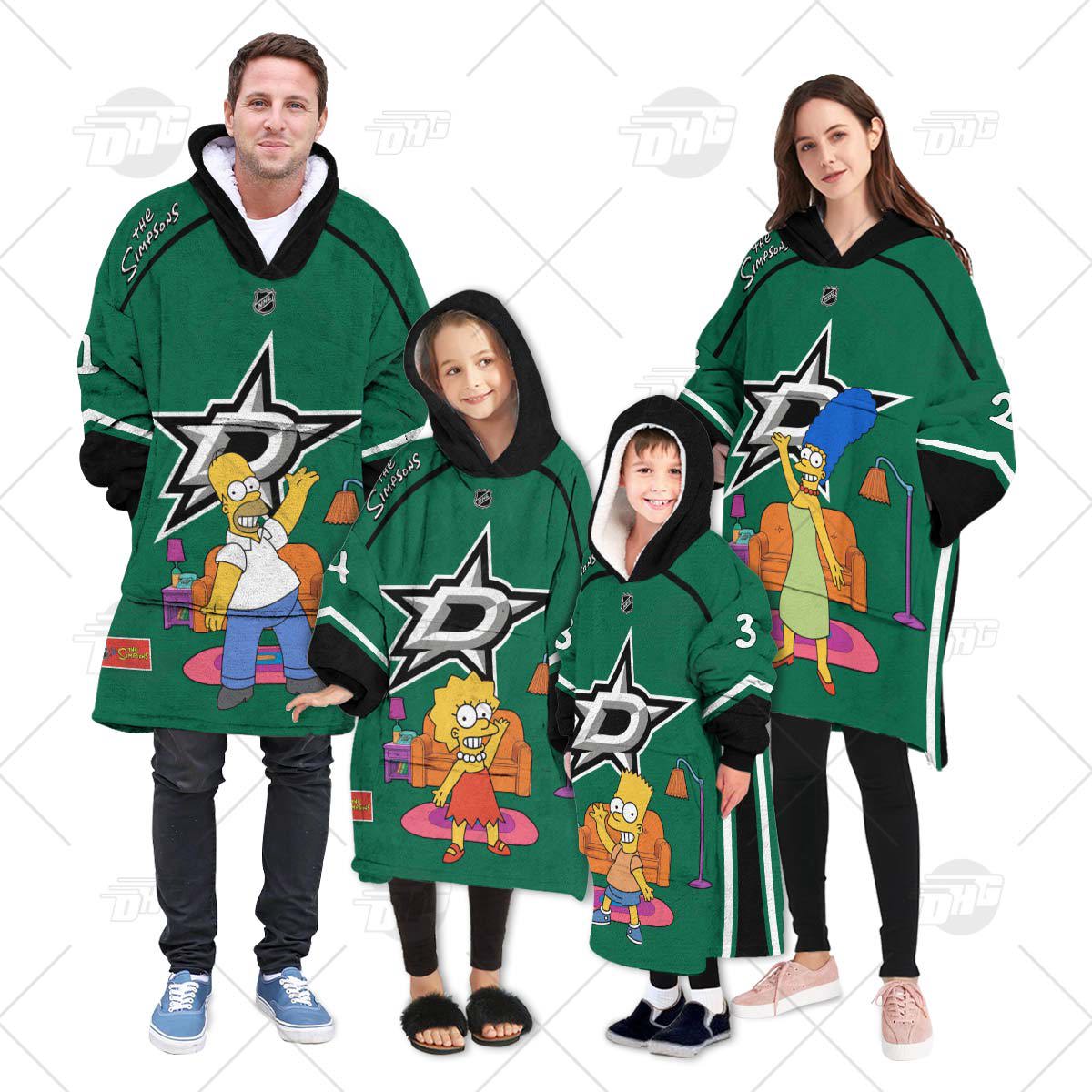 The Simpsons Hockey Jersey Hooded Blanket Oodie