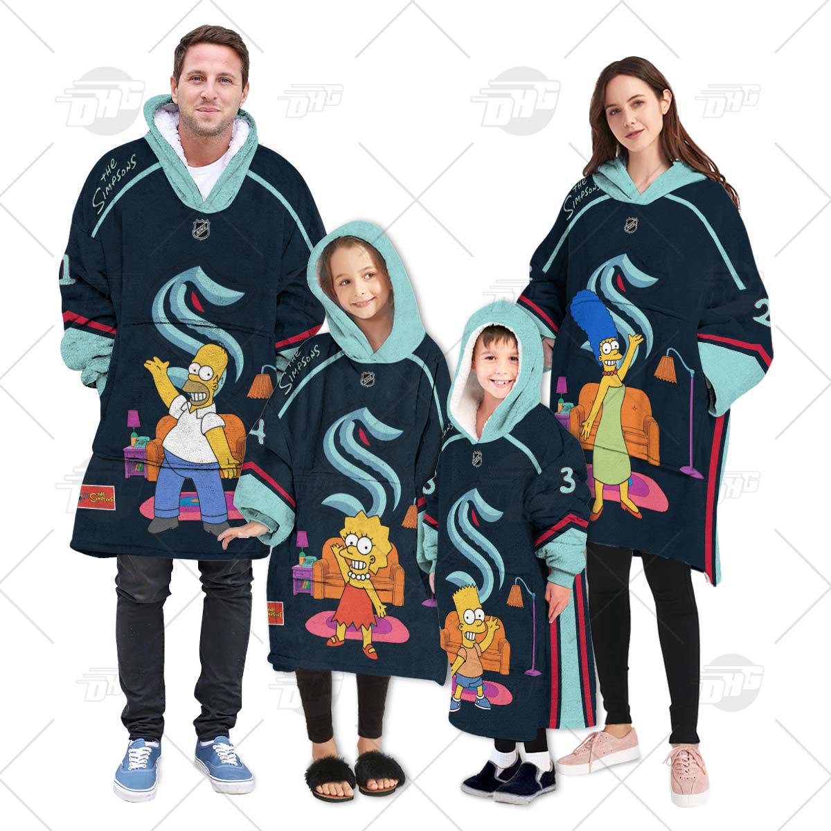 The Simpsons Hoodie Blanket Oodie for Family Fun