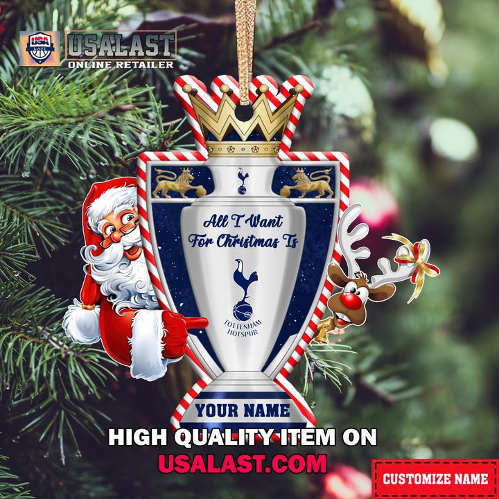 Tottenham Hotspur Christmas Ornament with Santa and Reindeer