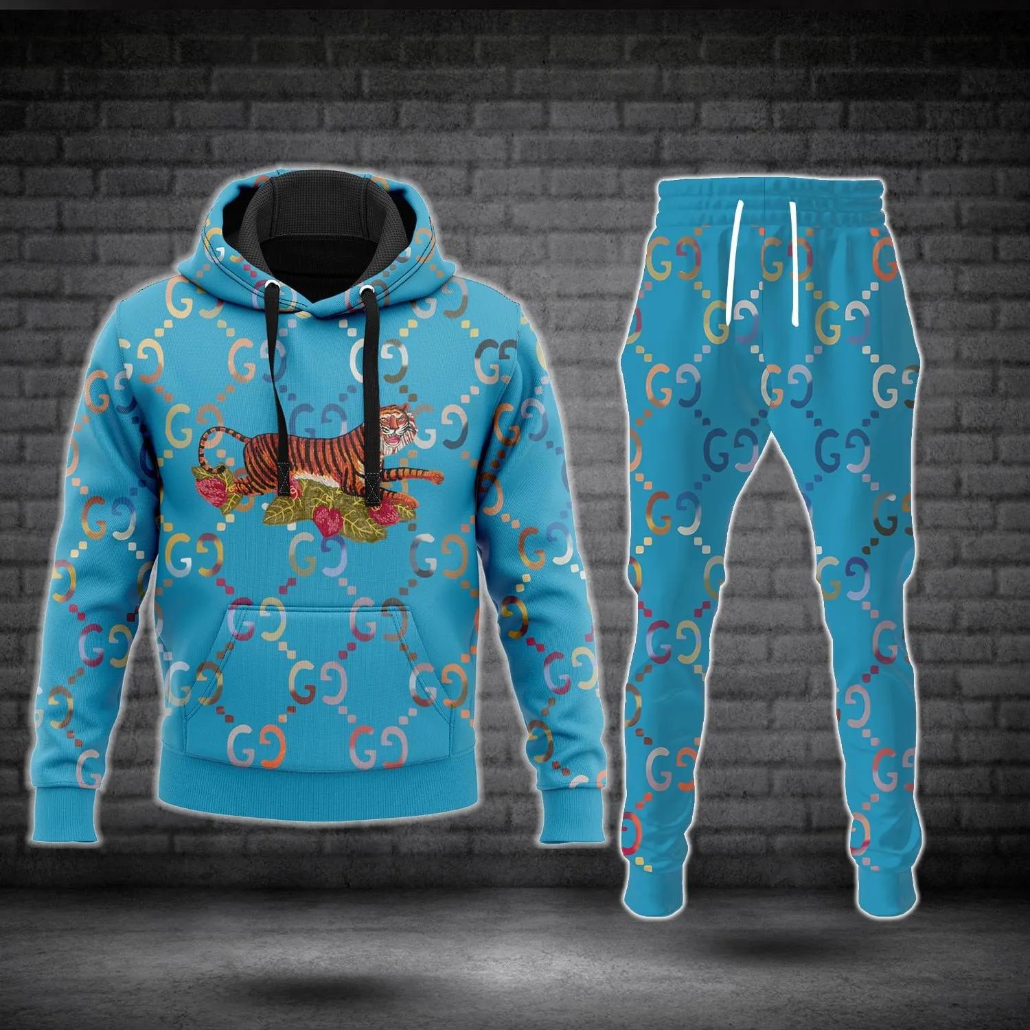 Unisex Graphic Pullover Hoodie 2025 in Indigo with Tiger Print