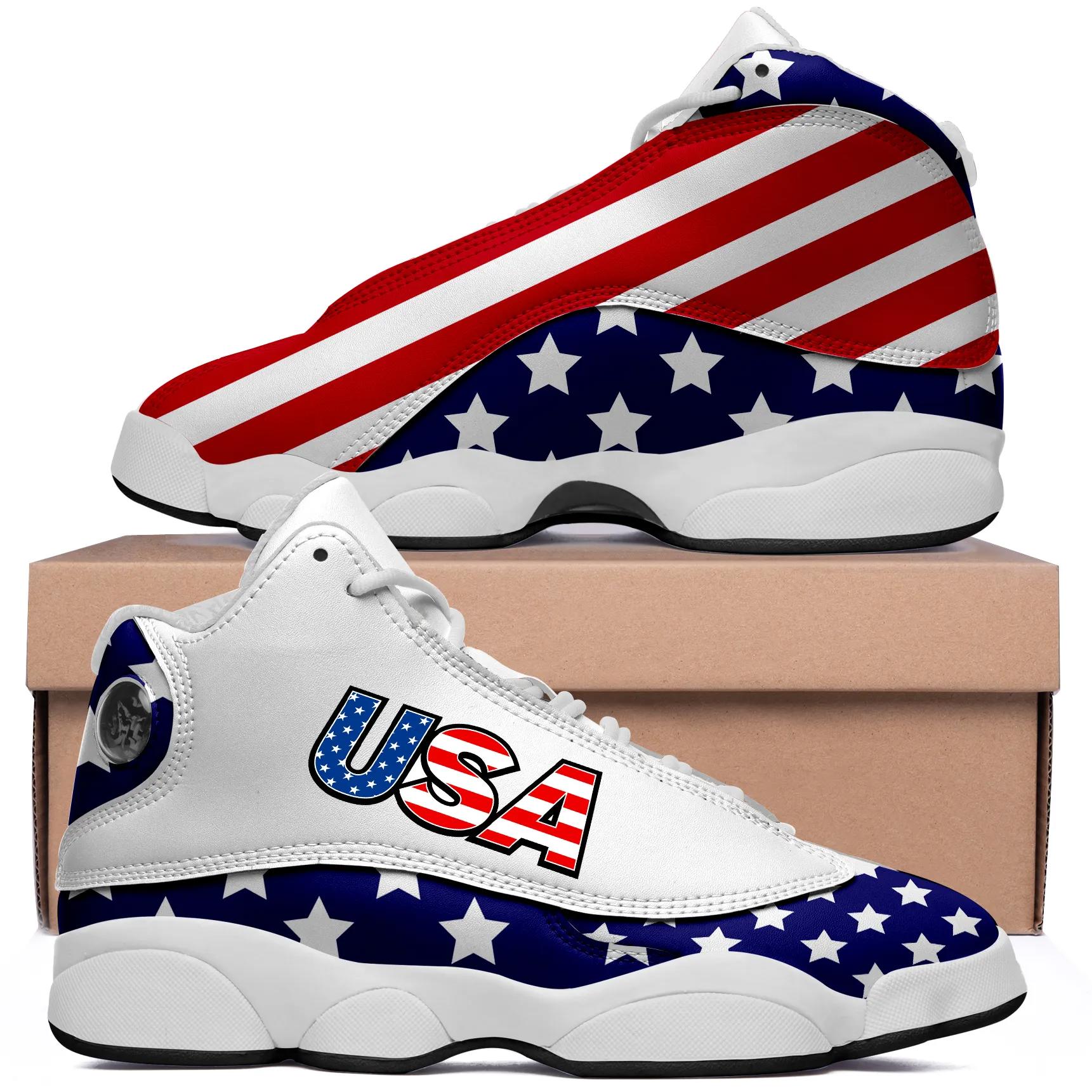 USA Flag Print Jordan 13 Sneaker