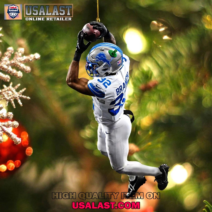 USA Last's Iconic Detroit Lions Football Player Ornament
