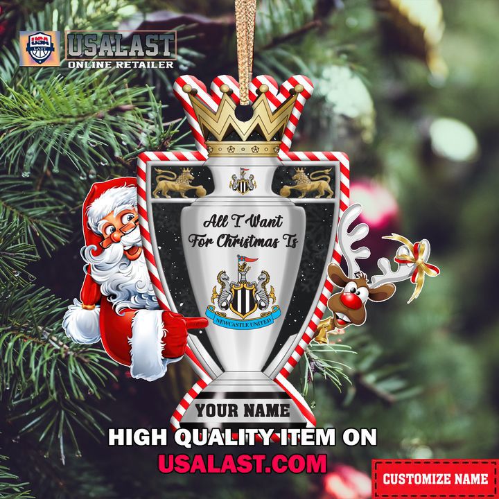 Usalast Exclusive Customized Newcastle United Christmas Ornament