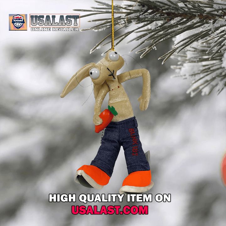 Usalast's Iconic Bunny Ornament with Denim and Carrot
