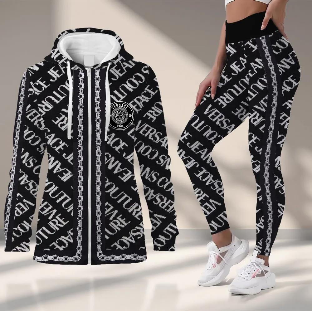 Versace Couture Statement Hoodie and Leggings Set