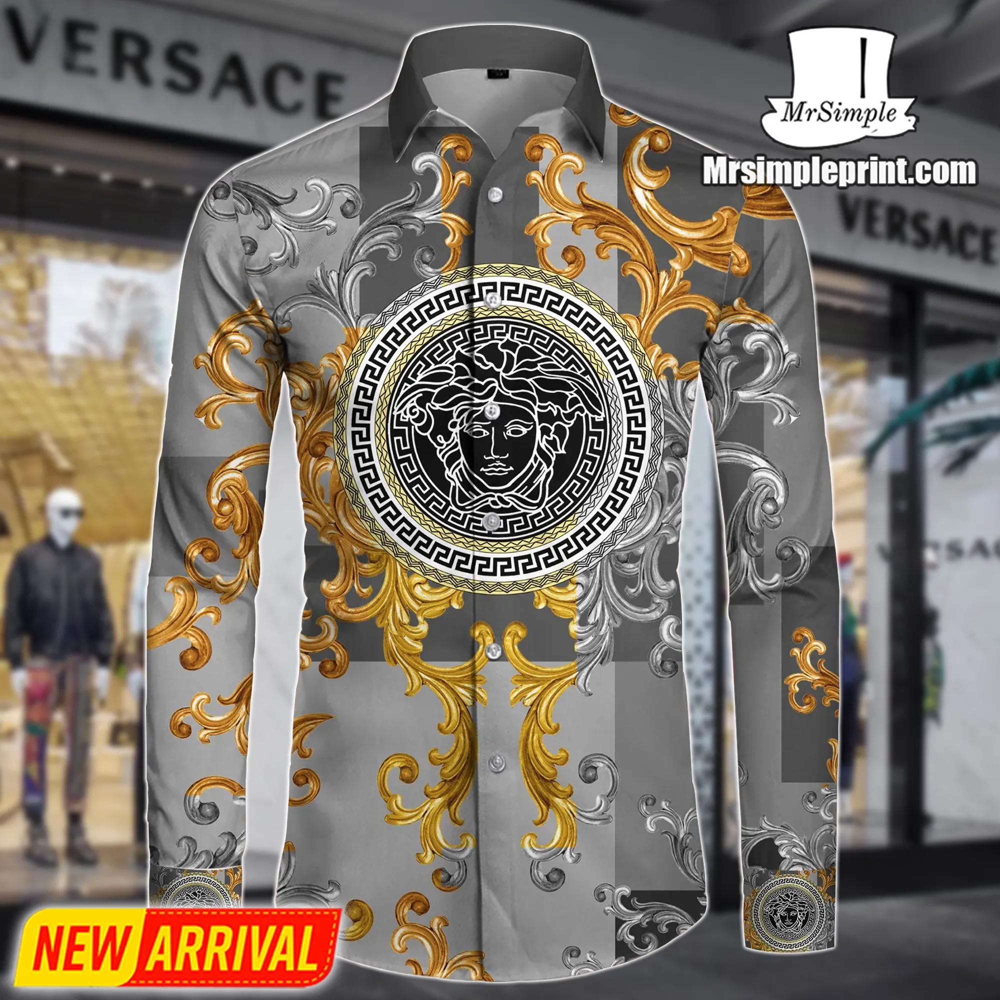 Versace Iconic Gold Medusa Statement Shirt