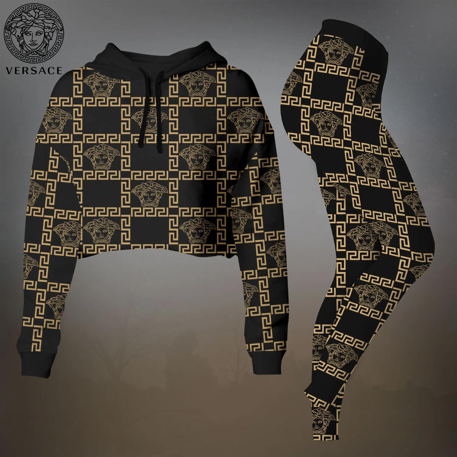 Versace Iconic Statement Piece Black and Gold Lounge Set