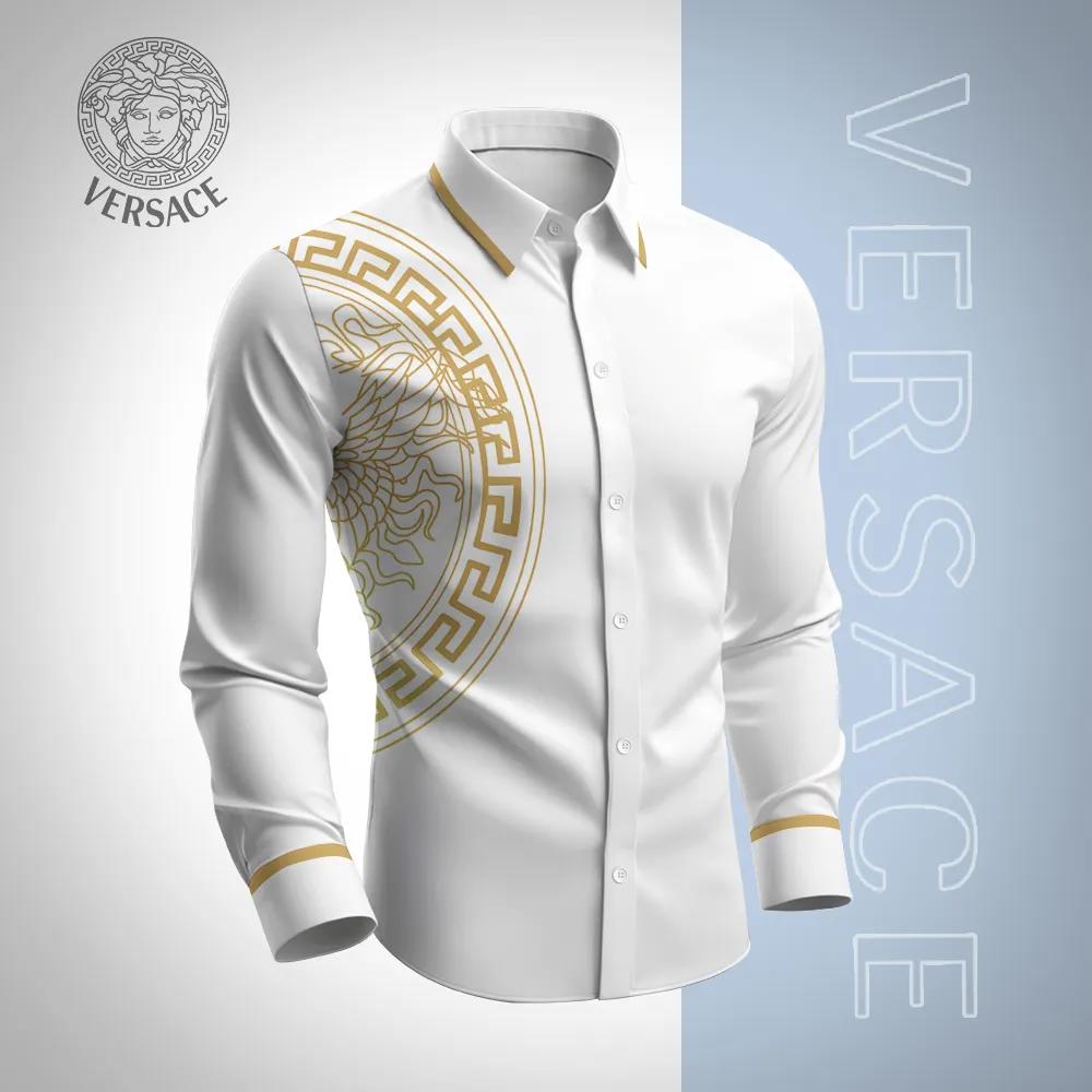 Versace Iconic Statement White Long Sleeves Shirt