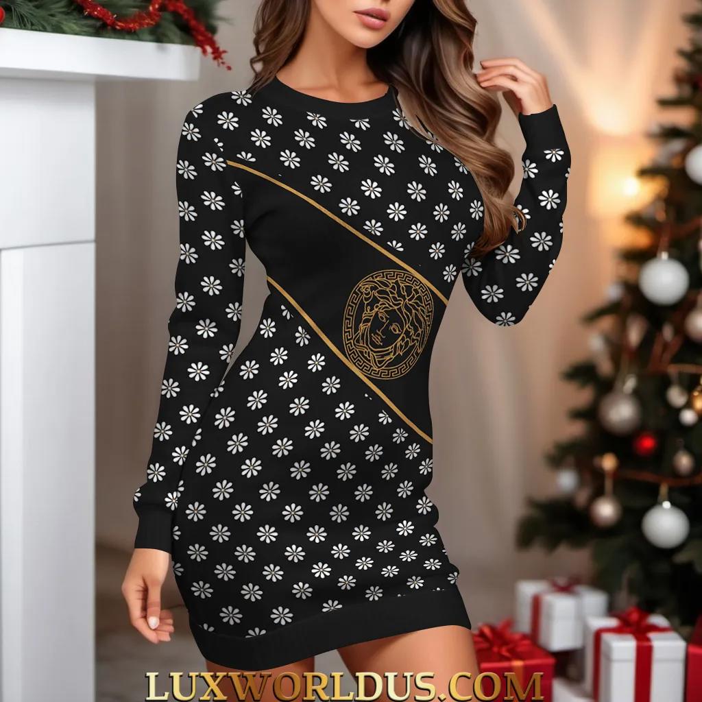 Versace Luxury Snowflake Sweater dress