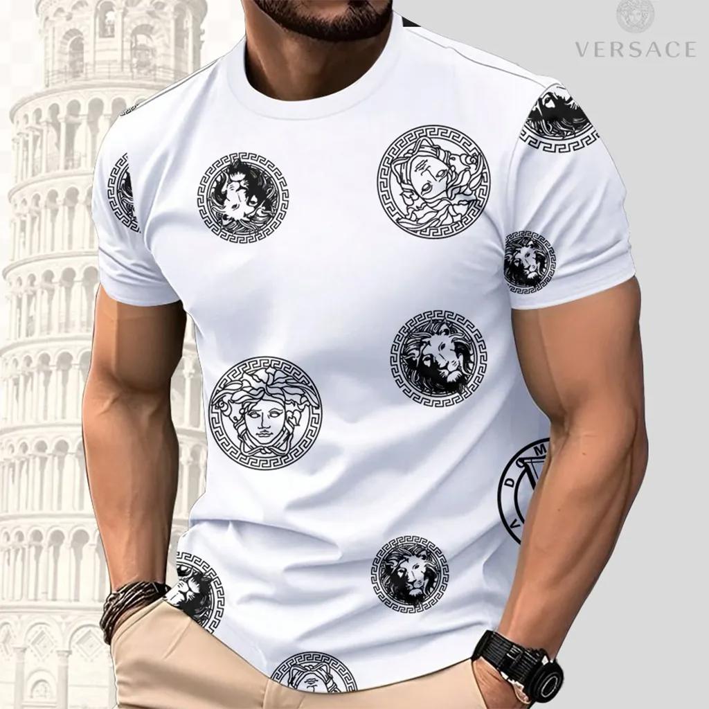 Versace Premium T-Shirt 3D Bold Lion Head Prints and White