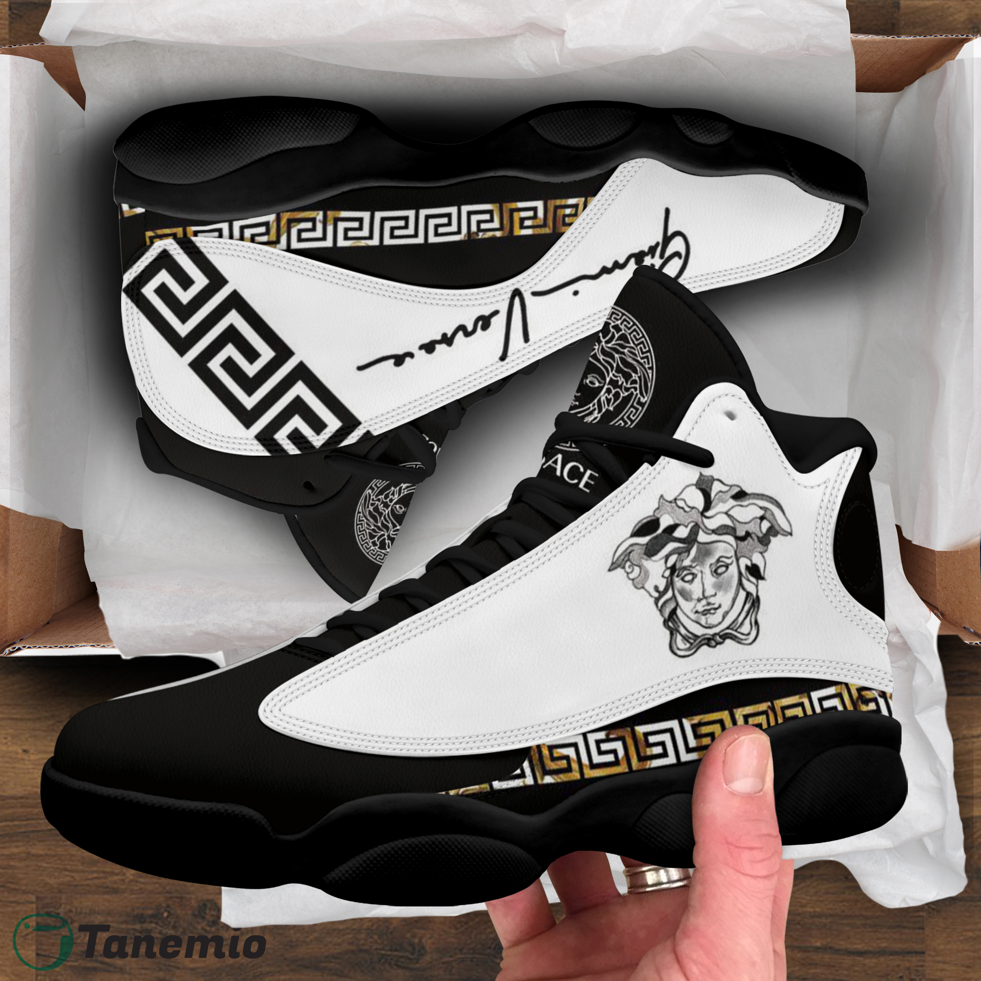 Versace Signature & Greek Key Jordan 13 Sneaker