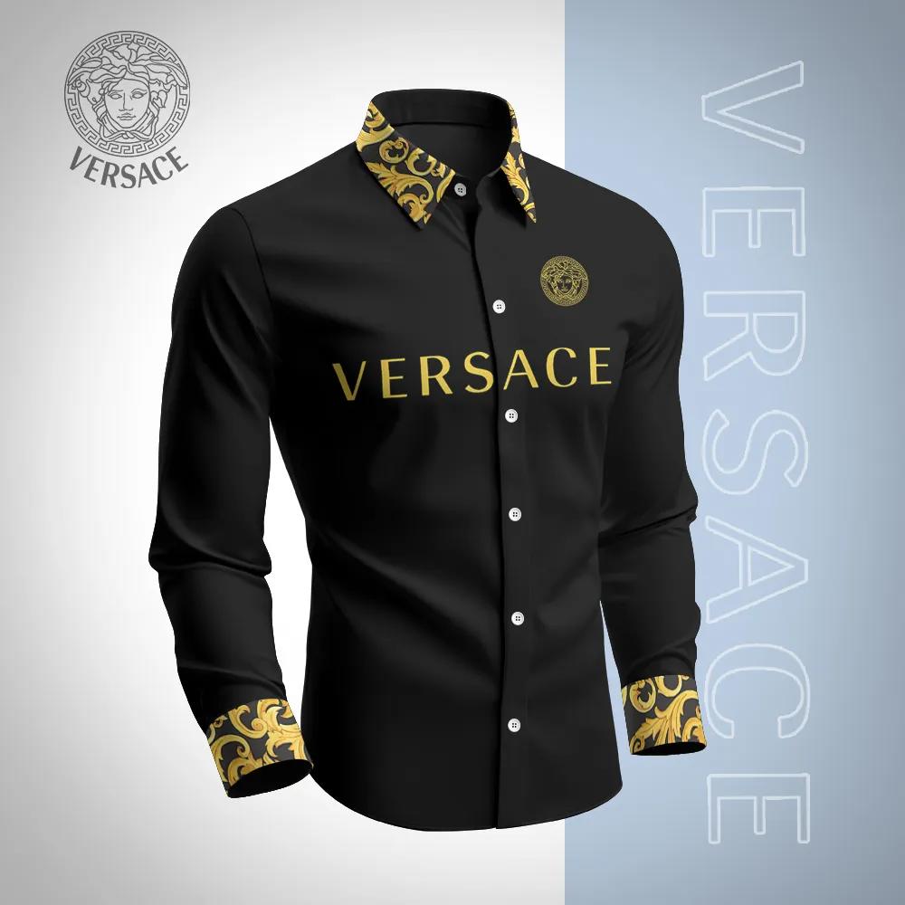 Versace Statement Gold Baroque Long Sleeves Shirt