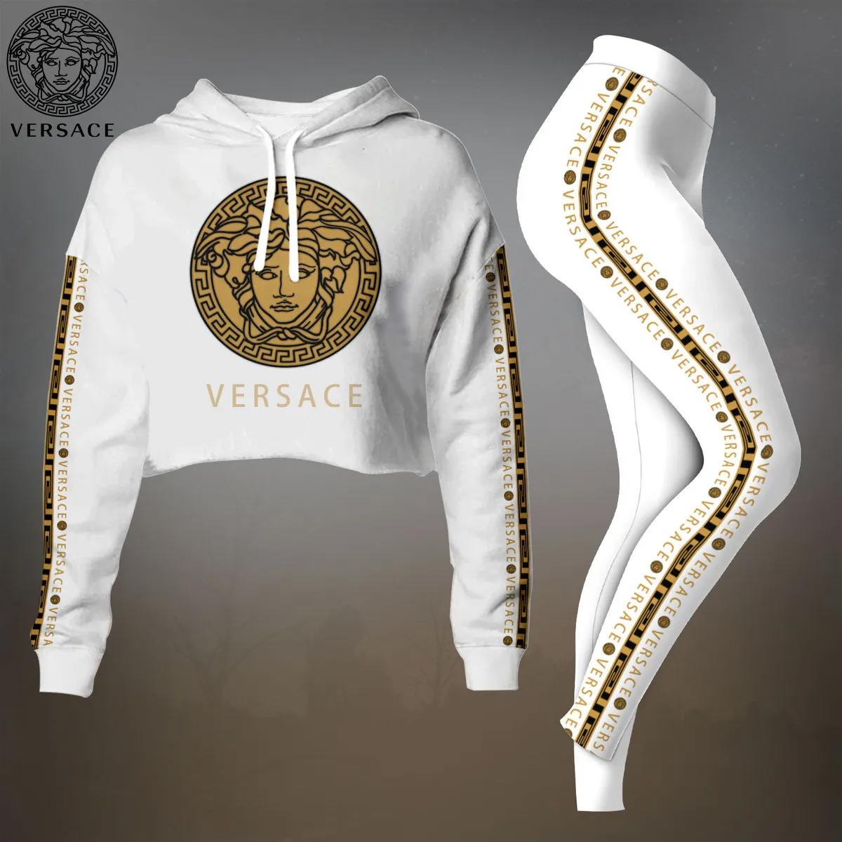 Versace Statement Hoodie Set in Bold Gold Prints