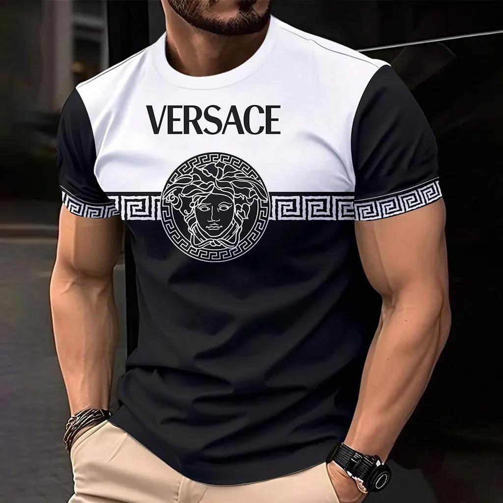 Versace Statement T-Shirt 3D Bold Black White Stripes