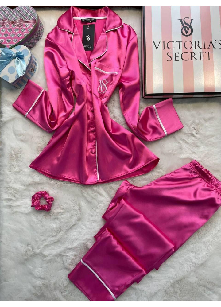 Victoria's Secret Silk Satin Pyjamas and Scrunchie Set