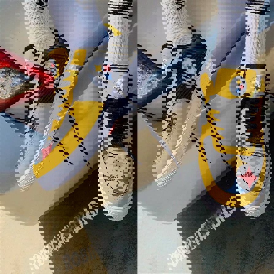Yellow and Black AF 1 Sneaker Modern Style Statement Shoes