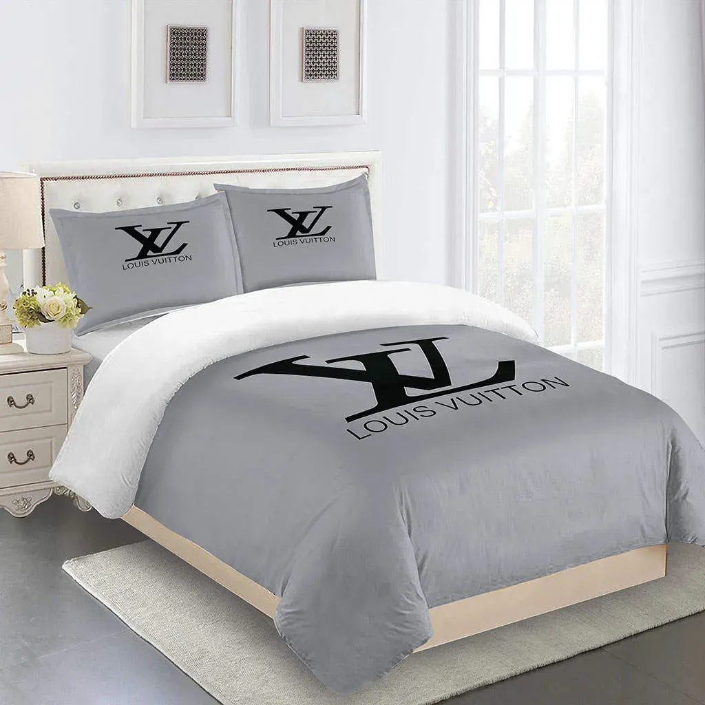 Louis vuitton fashion logo limited luxury brand bedding set home decor 20