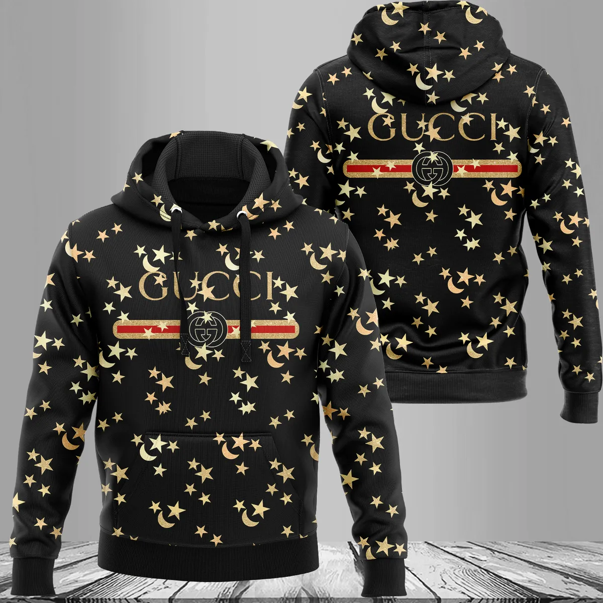 
                gucci moon star luxury unisex premium hoodie luxury brand outfit for men women
            