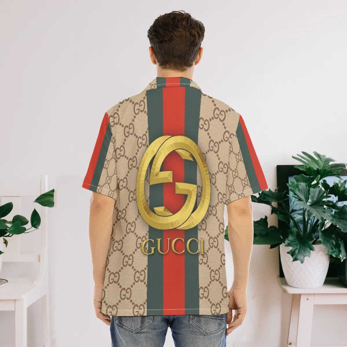 Gucci luxury brand premium fashion hawaii shirt for men 