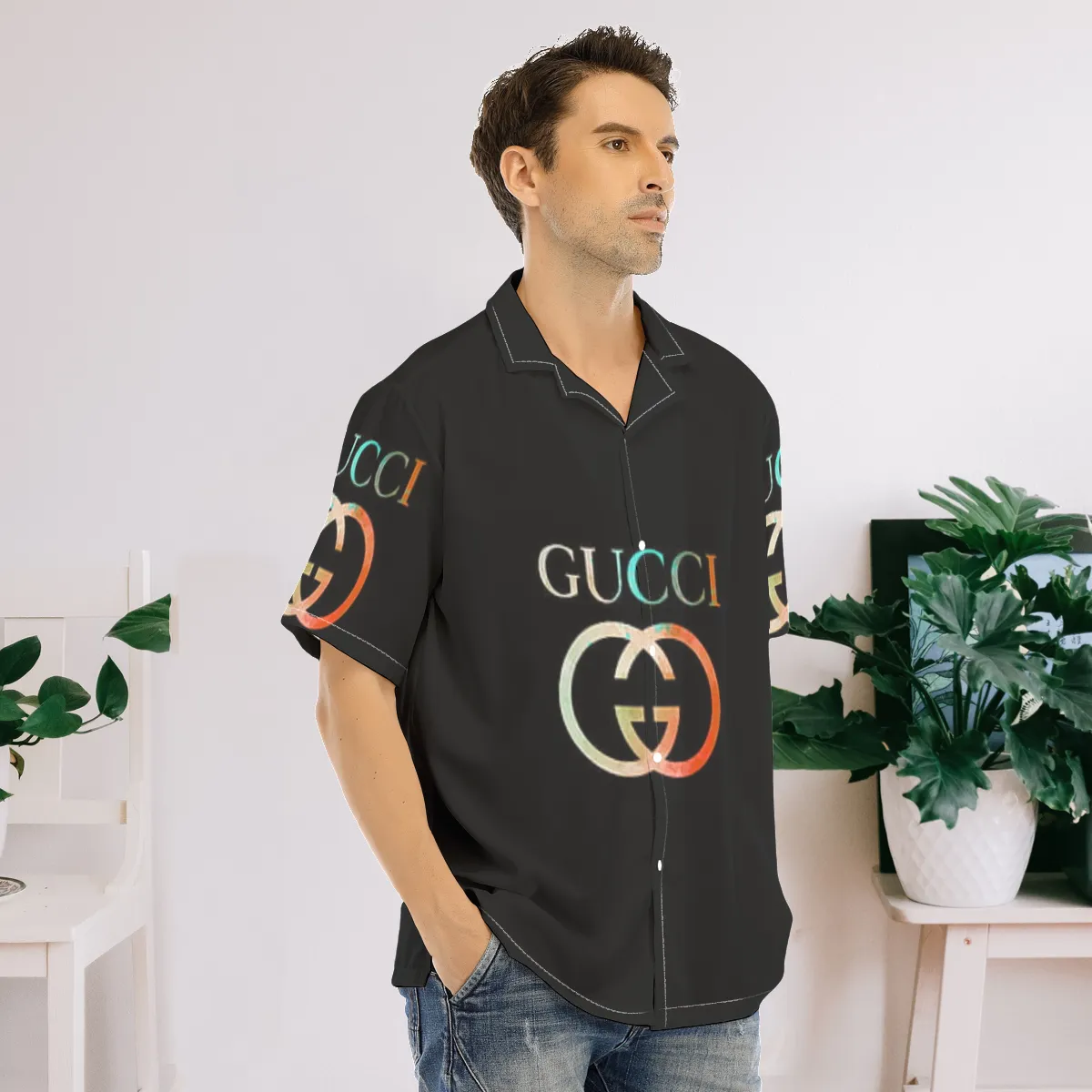 Gucci luxury brand premium fashion hawaii shirt for men