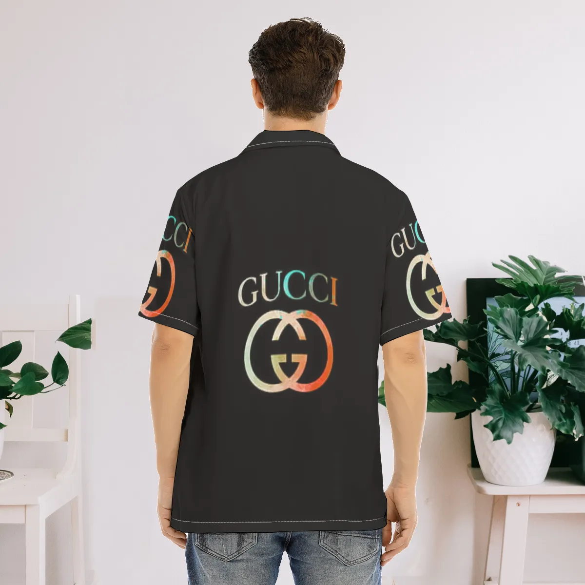 Gucci luxury brand premium fashion hawaii shirt for men