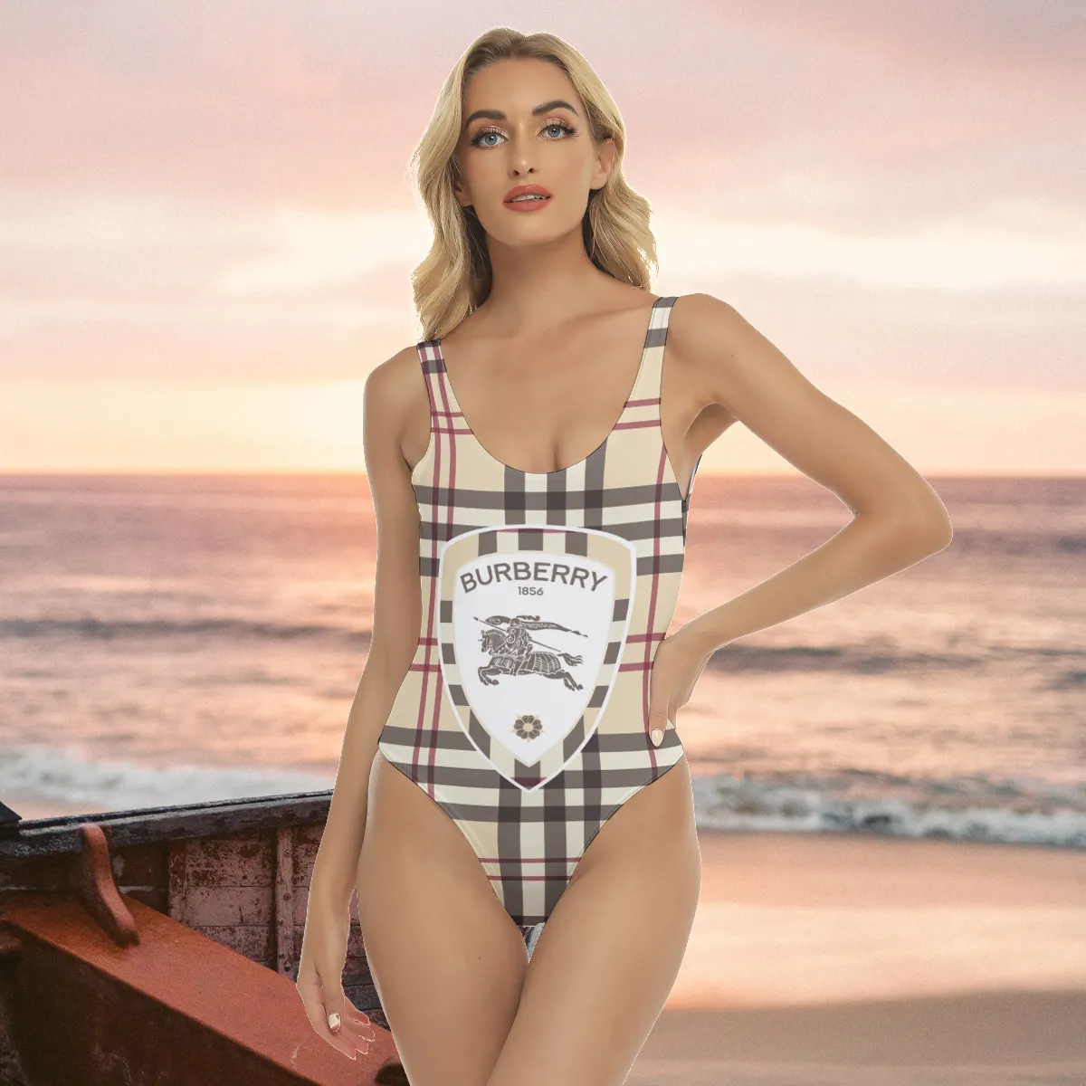 Burberry logo swimwear for hot girls sexy style