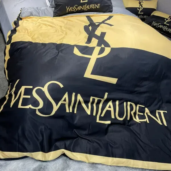 YSL luxury brand bedding set bedspread duvet cover set