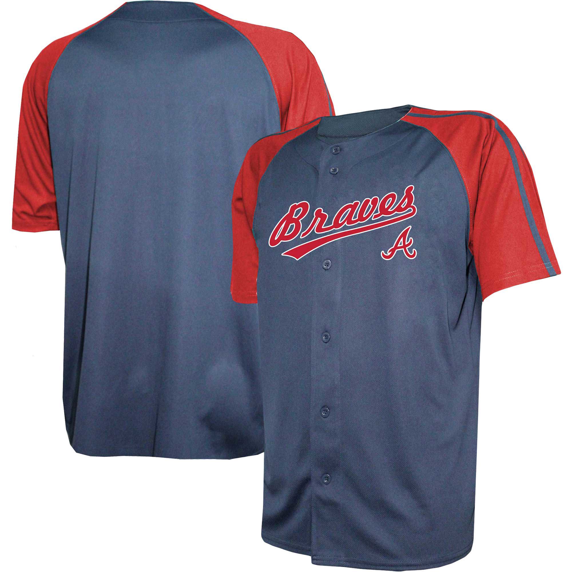 Atlanta braves stitches youth team jersey - navy/red