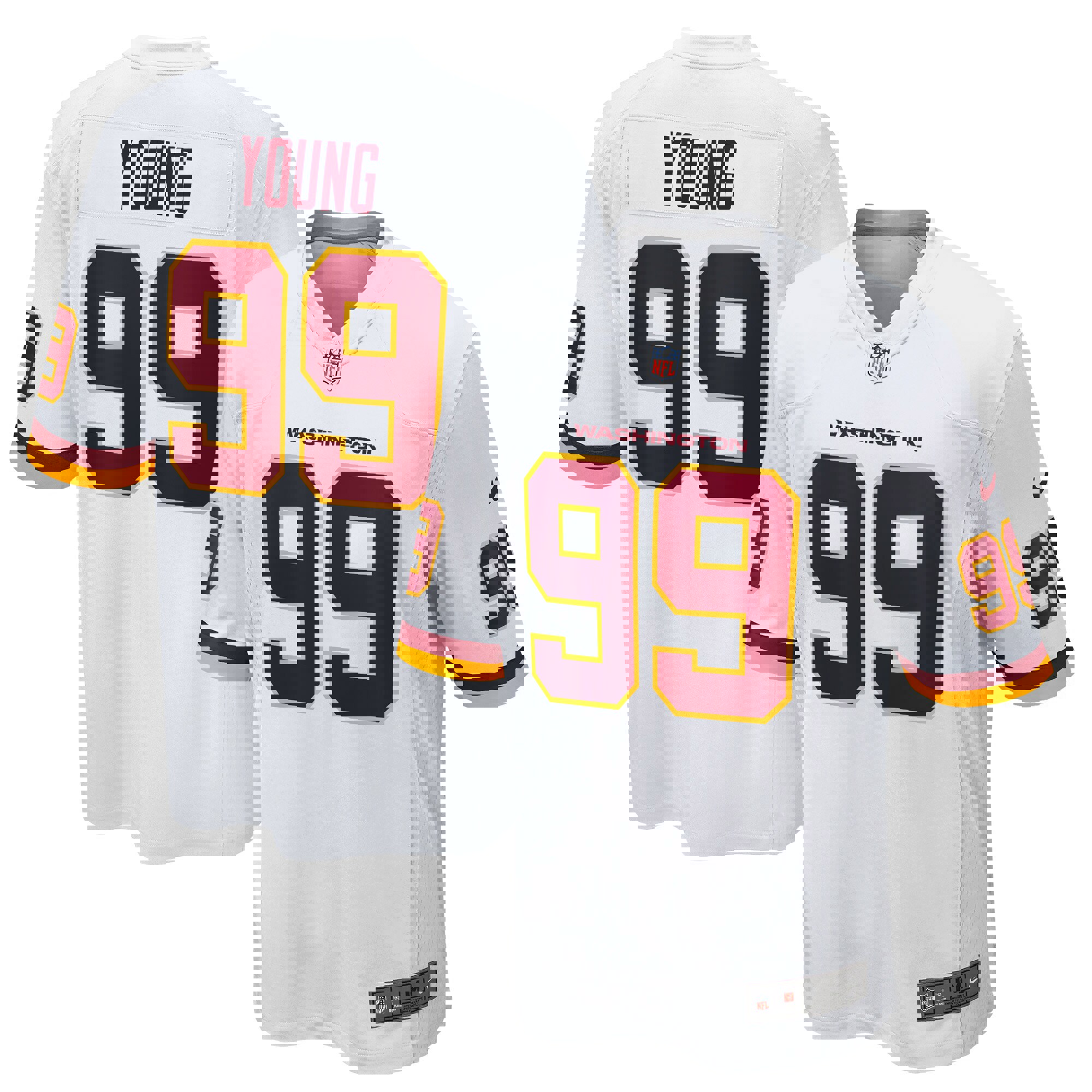 Chase young washington football team game jersey for nfl football fans