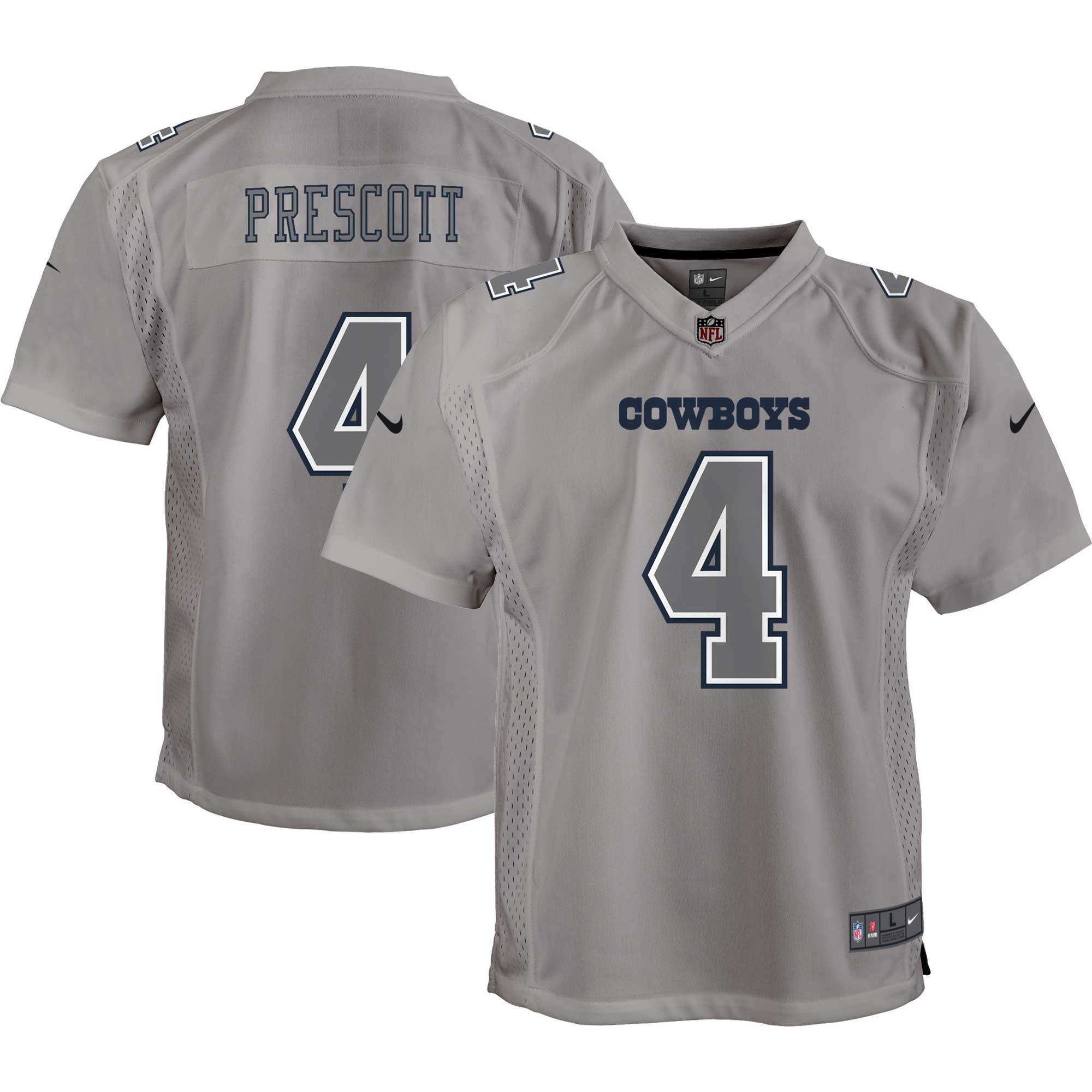 Dak prescott dallas cowboys youth atmosphere game jersey for nfl football fans