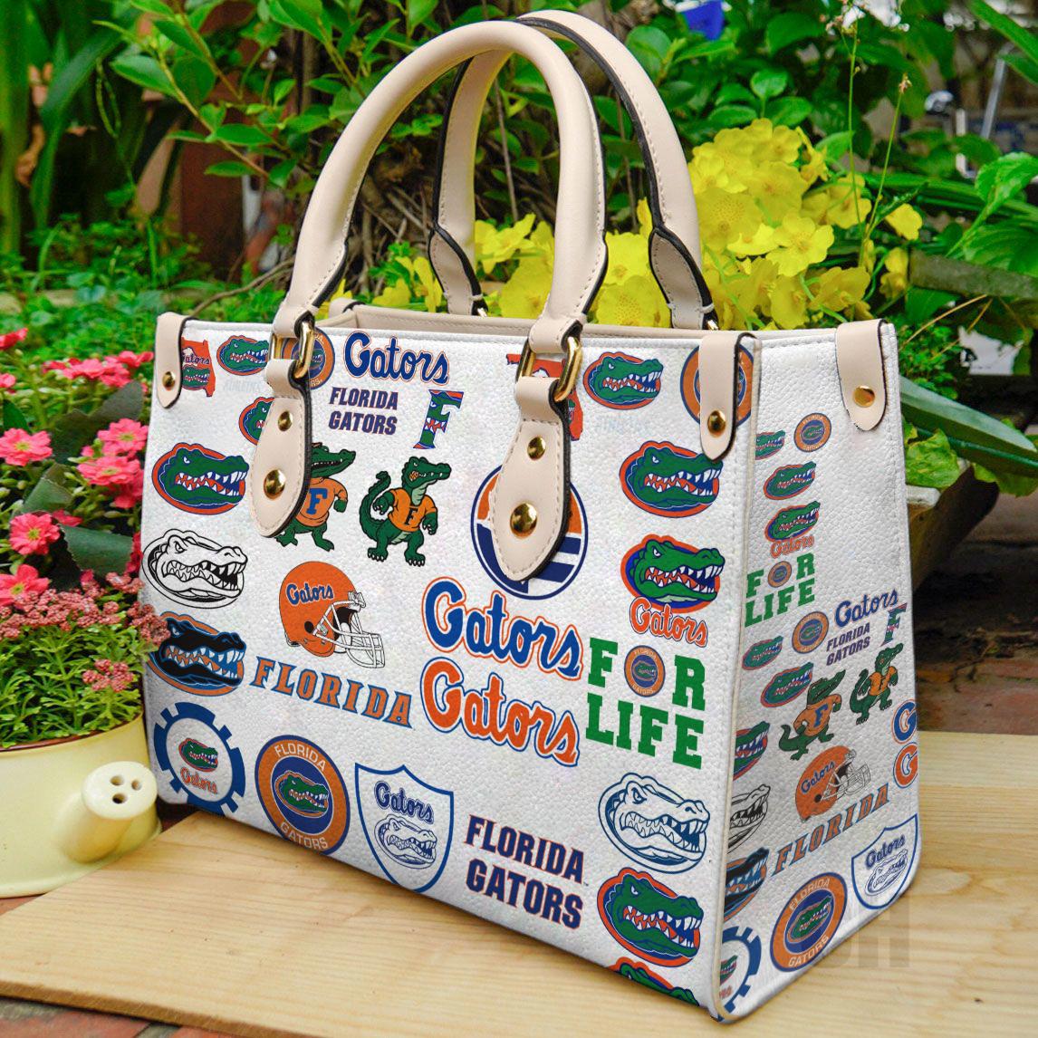 Florida gators lover women leather hand bag