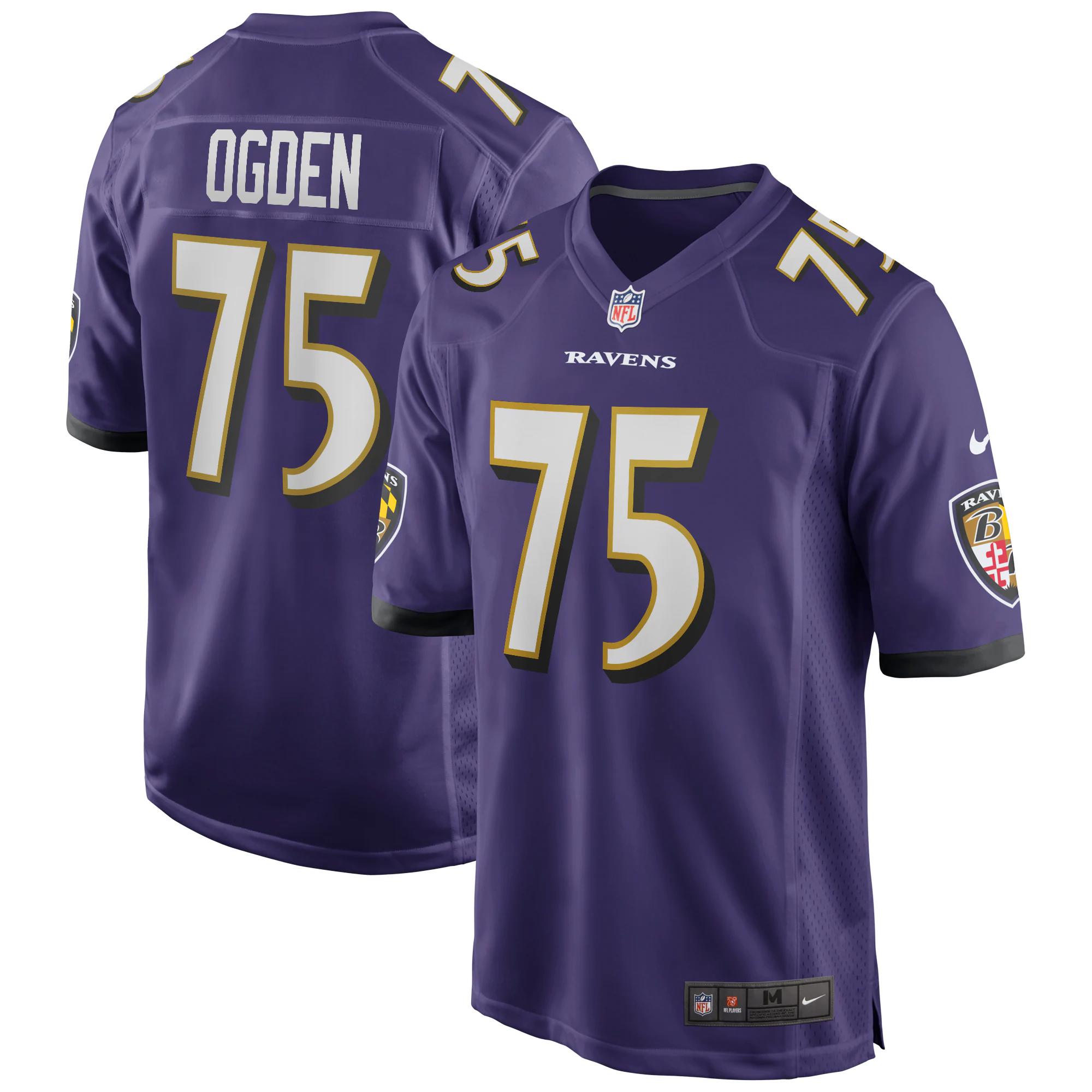 Jonathan ogden baltimore ravens game retired player jersey for nfl football fans