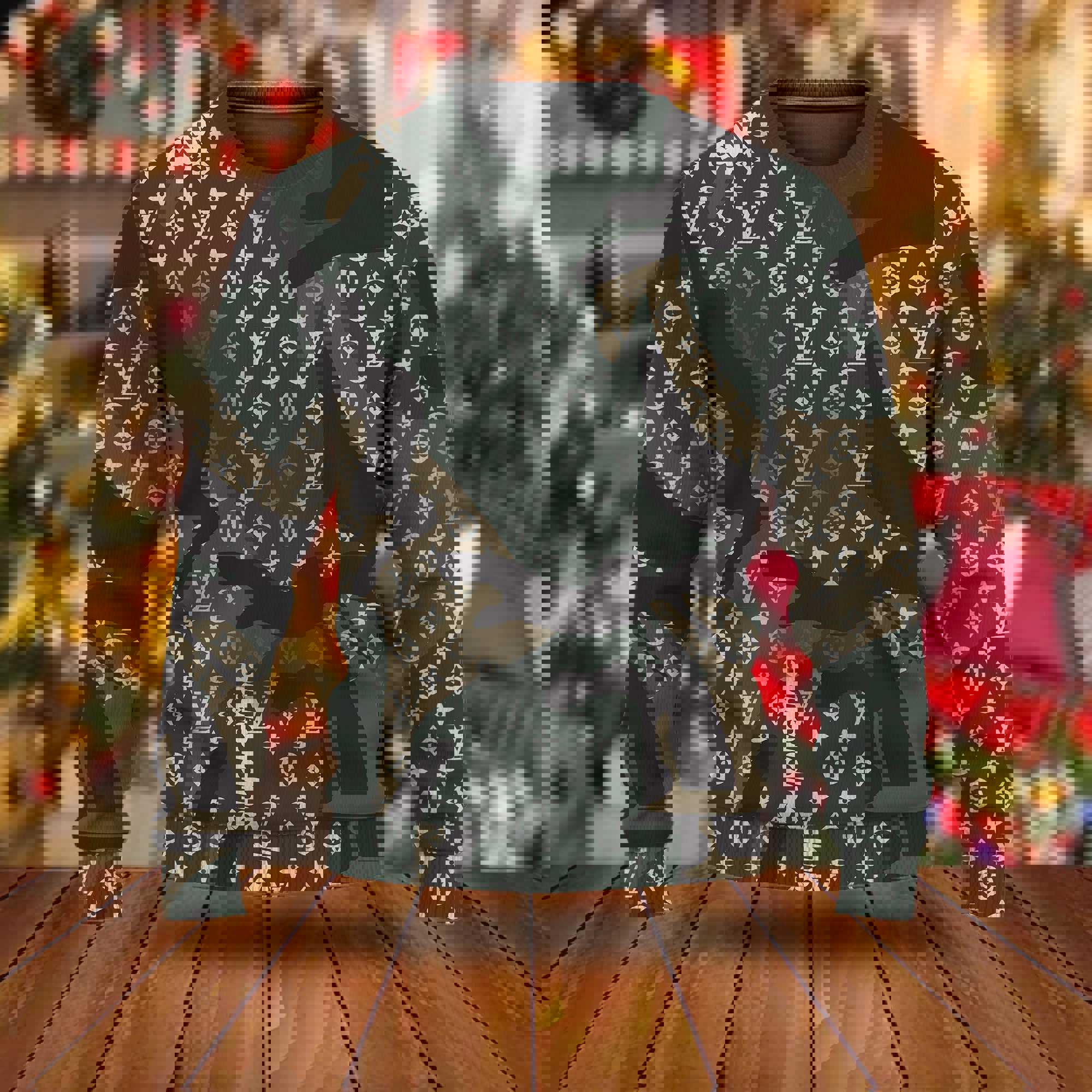 Louis vuitton luxury ugly christmas sweater  hot 2024 style 207