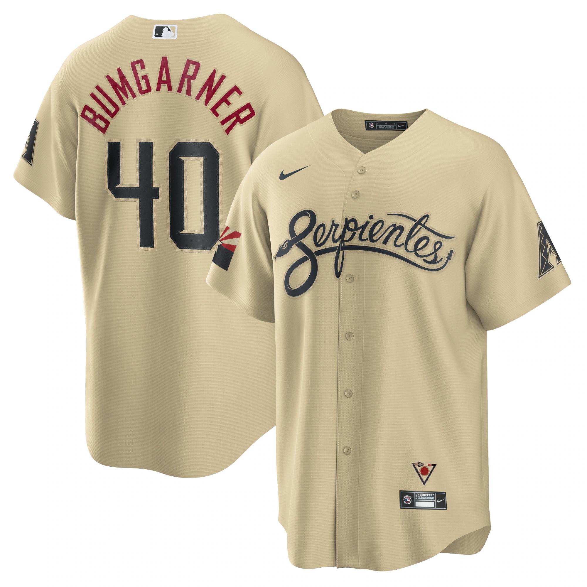 Madison bumgarner arizona diamondbacks nike city connect replica player jersey - sand